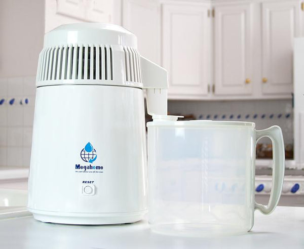 Megahome Water Distiller, White Enamel - Glass Collection